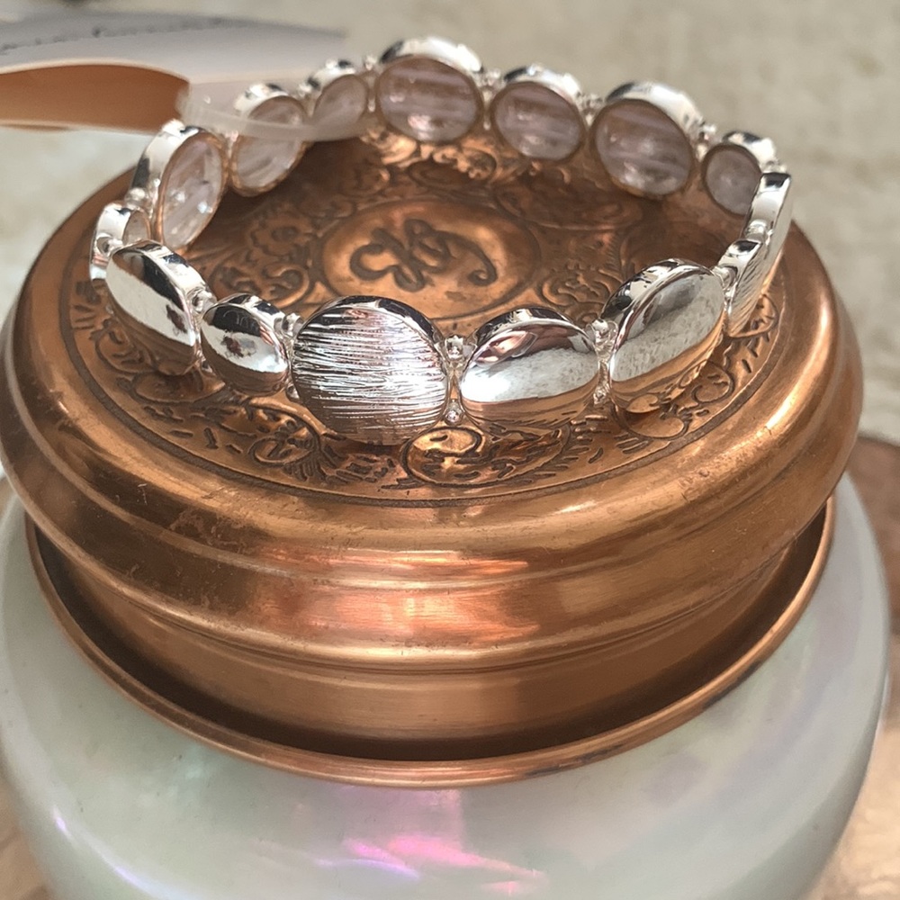 Silver Circles Stretch Bracelet
